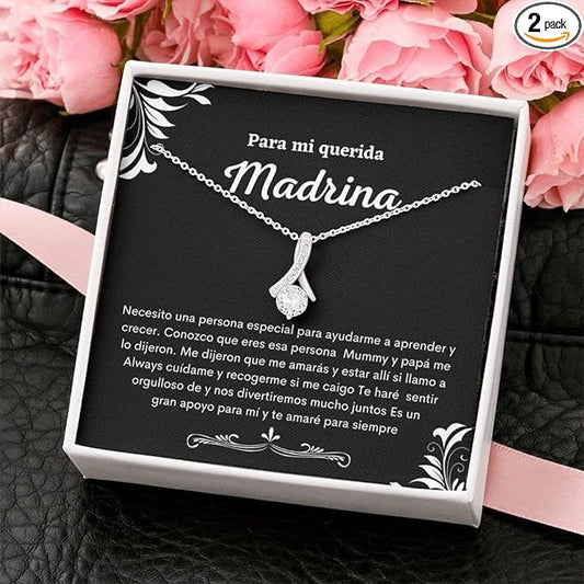 Collar de propuesta de Madrina con tarjeta de mensaje