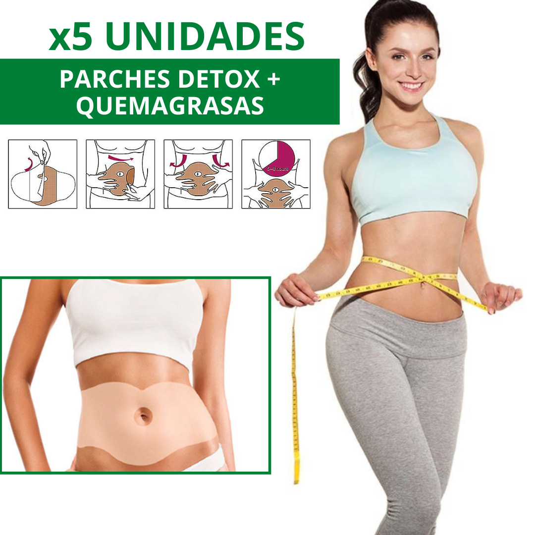 Parches metabólicos abdominales con fórmula natural (Set x5 pcs)
