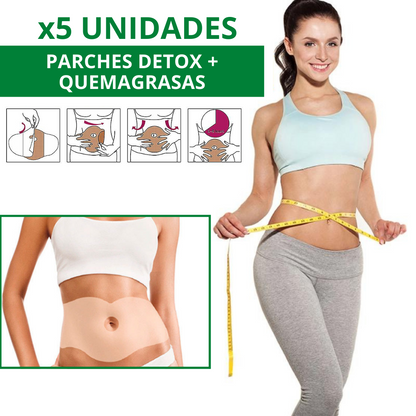 Parches metabólicos abdominales con fórmula natural (Set x5 pcs)